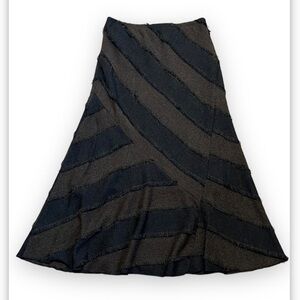 Boho Womens Full Length Skirt Lena Gabrielle Brown Size 8 A-line 90s Y2K